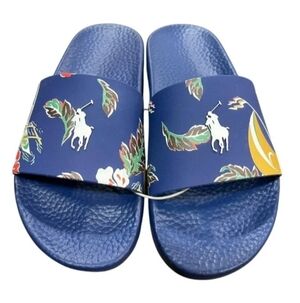 Polo Ralph Lauren Men's Size 13 Tropical Floral Casual Slide Sandals